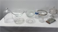 Clear Cut Glass Serving Bowls , candy dish ,