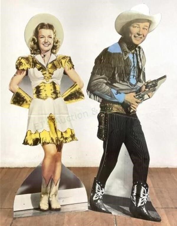 (2pc) Roy Rogers & Dale Evans Carboard Cut Outs