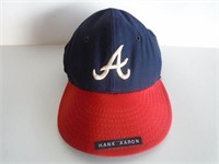 VINTAGE GAME USED HANK AARON BRAVES HAT