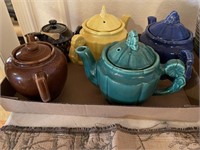 5 tea pots