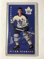 Allan Stanley Autographed Tall Boy Hockey Card