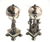 Antique Judaica Russian Silver Basamin Towers
