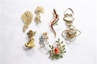 Mid Century Assorted Brooches