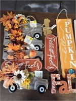 Fall- Signs, Ceramic Pumpkins, Stencil, Decor