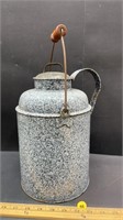 Graniteware water jug (11"H)