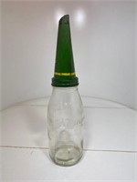 Energol Embossed Quart Bottle and Tin Top