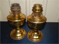 Pair of Brass Aladdin Lamps with No. 12 burners
