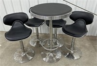 (Z) Modern Style Bar Top Tables with Four