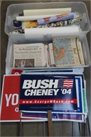 Large Selection of Political Signs, Newspapers,