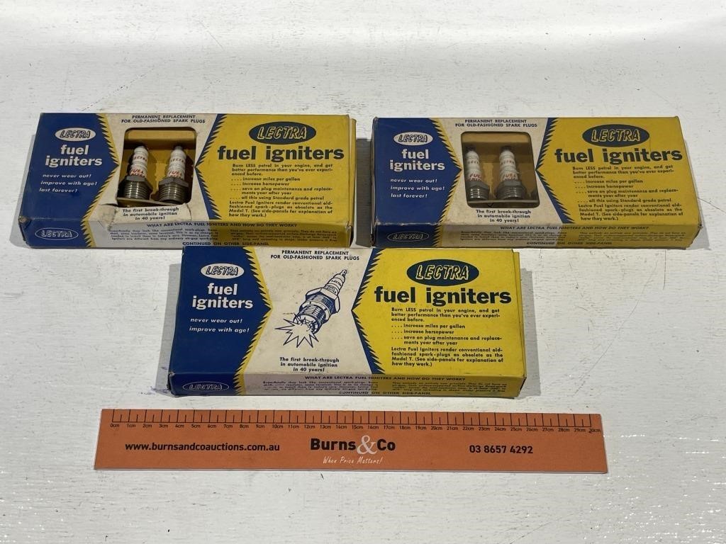 3 x LECTRA Spark Plug Boxes 
1 Box Is Empty