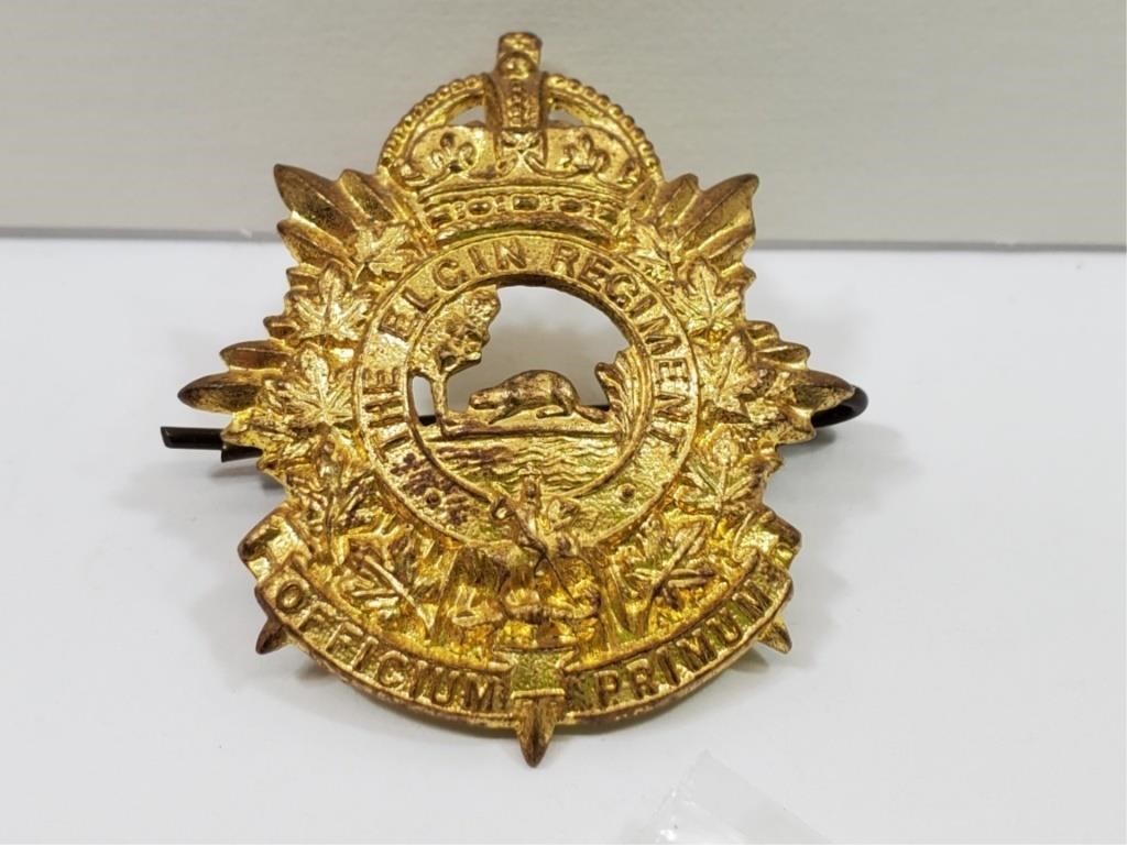 The Elgin Regiment Canadian Cap Badge with Pin