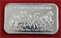 1oz Stagecoach Silver silver bar