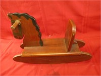 Vintage wood rocking horse.