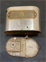 Vintage Farmers and Merchants coin bank -