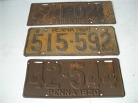 1920 License plates