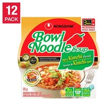 12-Pk Nongshim Bowl Noodle Soup, Spicy Kimchi,