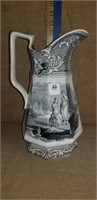 IRONSTONE TRANSFERWARE WATER PITCHER