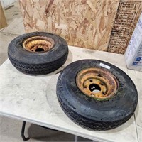 2 - 5.70-8 Tires on Rims