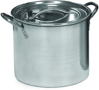 IMUSA USA STAINLESS STEEL STOCK POT WITH LID, 12