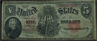 1907 5 DOLLAR US LEGAL TENDER F