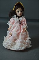 Vintage Plastic Doll w/ Pink Dress & Hat