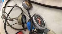 rpm, vacuum, and water gauges