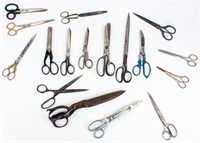 17 Pair of Large Sized Vintage Scissors