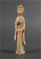 Japanese Carved Ivory Okimono Figure