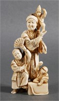 Japanese Carved Ivory Figural Group
