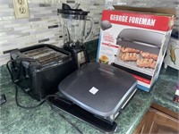 GEORGE FORMAN GRILL & BOX, 4 SLICE TOASTER, &