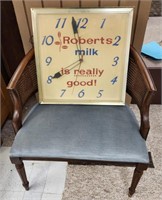 Vintage Blue Barrel Chair & Robert's Milk