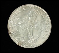 Coin 1947 Panama One Balboa  Brilliant Unc.
