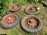 4- 1929 Ford Model A Tires/Rims