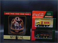 COCA-COLA MUSICAL COLLECTION FIGURE AND DIE CAST M