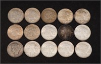 $15 FACE VALUE 90% SILVER MIXED DATES PEACE