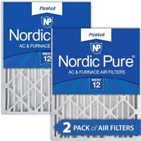 Nordic Pure 20x20x4 MERV 12 Air Filters 2 Pack