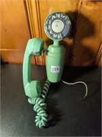 Vintage jadeite green wall rotary dial space