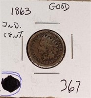 1863  Indian Head Cent G+