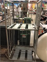 Rolling Metal Rack - Shelf Lifts up - Whole Cart