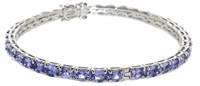 Natural 18.30 ct Tanzanite Bangle Bracelet