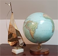 Globe and Ship Art