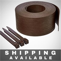 Landscape Edging, 10 Stakes, 3"x40', Brown
