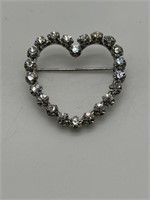 Krementz Silver Tone Brilliant Rhinestone Pin