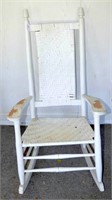 Wooden Porch Rocking Chair - painted White
