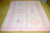 Hand Stitched Quilt -Measures approx. 79 x 69 -