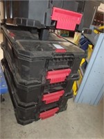 HUSKY 4 BOX TOOL BOX STACKABLE LATCHING SIDES