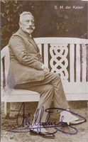 15 items, mostly WWI, incl Kaiser signed postcard.