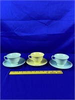 6pc Lu-Ray pastels cups & saucers