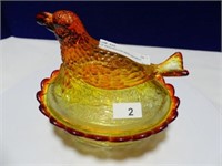 5.5" RED/YELLOW BIRD ON NEST