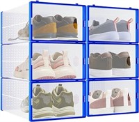 6-Pack Shoe Storage Boxes - Shoes Organizer for Cl